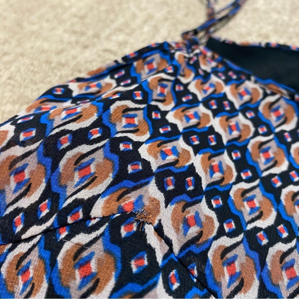 Zara Geometric Print Chiffon Maxi Dress ~ Size XS - Picture 16 of 16